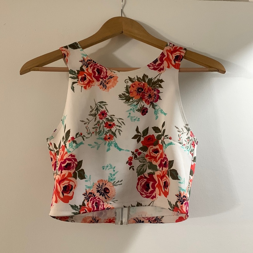 Floral Crop Tank